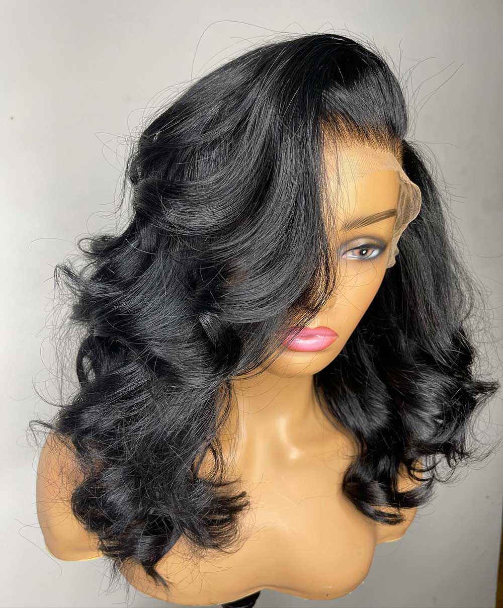FIRST LADY | Full Lace Wig Bouncy HD Film Lace Indian Virgin Human Hair Wig
