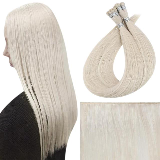 Hand-tied Weft Hair European Remy Cuticle Intact Double Drawn Hand Tied Hair Weft Hair Extensions